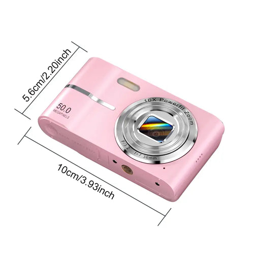 FHD 1080P Digital Camera with SD Card, 16X Digital Zoom Camera, Portable Mini Camera for Teenagers Students Boys Girls, Point and Shoot Camera for Gifts, Tech Gadgets, Gift, Pocket Camera #GLOBAL PICKS